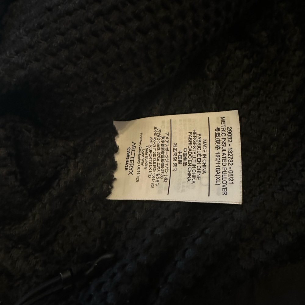 Arc’teryx System-A Insulated Crewneck -XL-Black - Picture 3 of 3